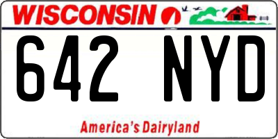 WI license plate 642NYD