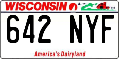 WI license plate 642NYF