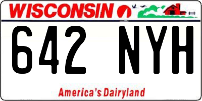 WI license plate 642NYH