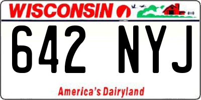 WI license plate 642NYJ