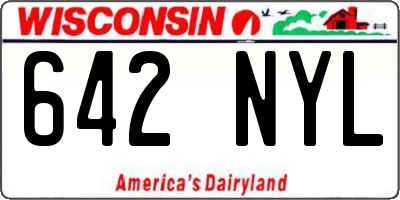 WI license plate 642NYL