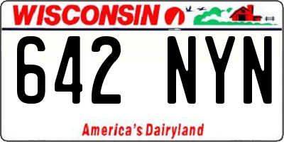 WI license plate 642NYN
