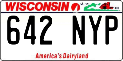 WI license plate 642NYP