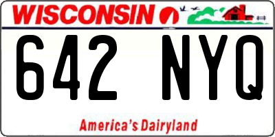 WI license plate 642NYQ