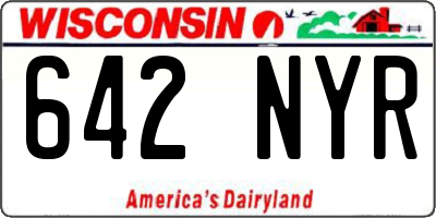 WI license plate 642NYR