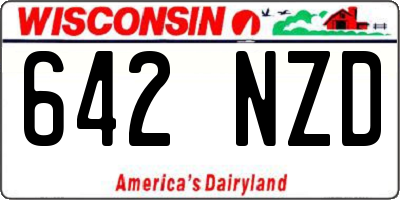 WI license plate 642NZD