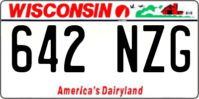 WI license plate 642NZG