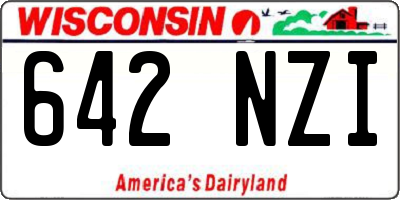 WI license plate 642NZI