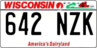 WI license plate 642NZK