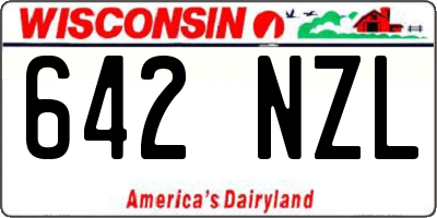 WI license plate 642NZL
