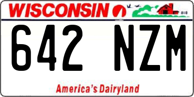 WI license plate 642NZM