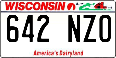 WI license plate 642NZO