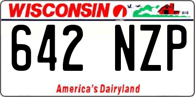 WI license plate 642NZP