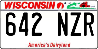 WI license plate 642NZR