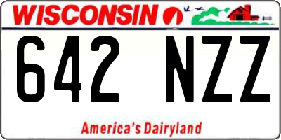WI license plate 642NZZ