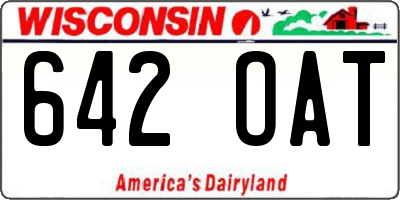 WI license plate 642OAT