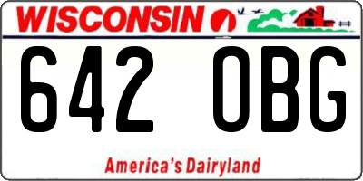 WI license plate 642OBG