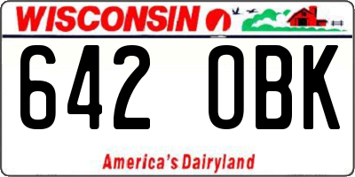 WI license plate 642OBK