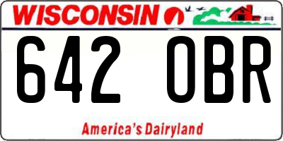 WI license plate 642OBR