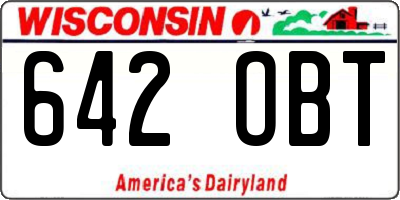 WI license plate 642OBT