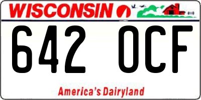 WI license plate 642OCF