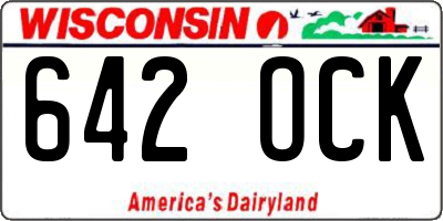 WI license plate 642OCK