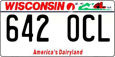 WI license plate 642OCL