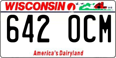 WI license plate 642OCM