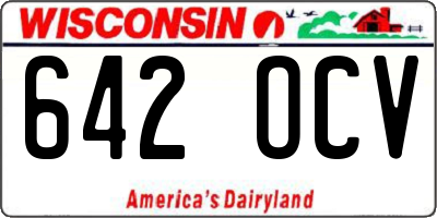 WI license plate 642OCV