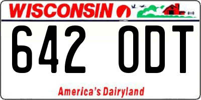 WI license plate 642ODT