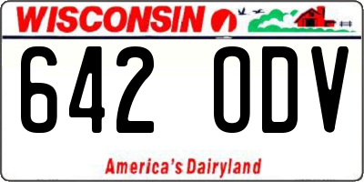 WI license plate 642ODV