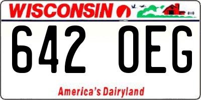 WI license plate 642OEG
