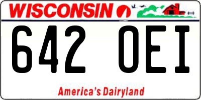 WI license plate 642OEI