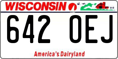 WI license plate 642OEJ
