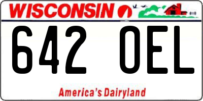 WI license plate 642OEL
