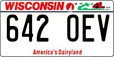 WI license plate 642OEV