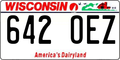 WI license plate 642OEZ