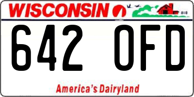 WI license plate 642OFD