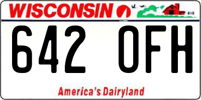 WI license plate 642OFH
