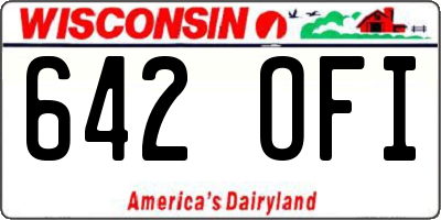WI license plate 642OFI