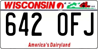 WI license plate 642OFJ
