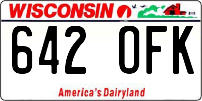 WI license plate 642OFK