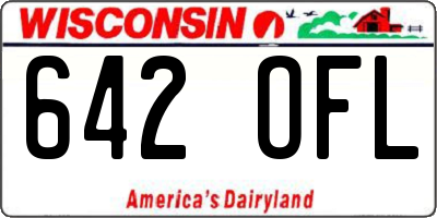 WI license plate 642OFL