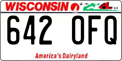 WI license plate 642OFQ