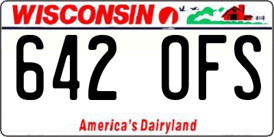 WI license plate 642OFS