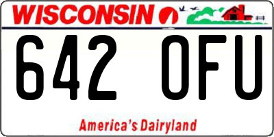 WI license plate 642OFU