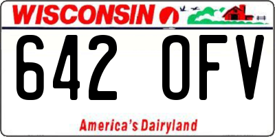 WI license plate 642OFV