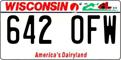 WI license plate 642OFW