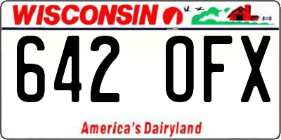 WI license plate 642OFX