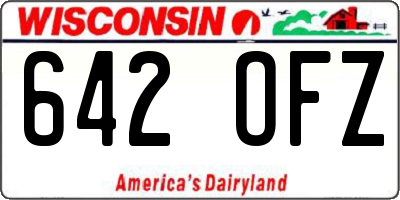 WI license plate 642OFZ